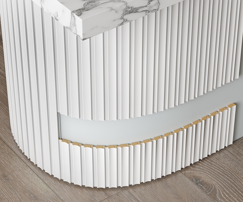 Заглушка Cosca Decor ZP008 правая для рейки RX008, 30x18x2800 мм, Экополимер Заглушка Cosca Decor ZP008 правая для рейки RX008, 30x18x2800 мм, Экополимер
