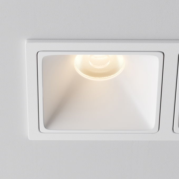 Встраиваемый светильник Альфа / Alfa LED 20 Вт 3000 К 50°, DL043-02-10W3K-SQ-W-1, изображение 3 Встраиваемый светильник Альфа / Alfa LED 20 Вт 3000 К 50°, DL043-02-10W3K-SQ-W-1, изображение 3