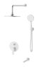 Душевой комплект со смесителем Esko Lagos White SET7in1LGW хром встраиваемый Душевой комплект со смесителем Esko Lagos White SET7in1LGW хром встраиваемый