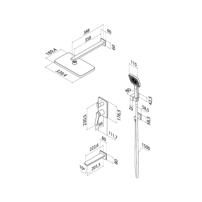 Душевой гарнитур Iddis Parker PARSB03i68P Душевой гарнитур Iddis Parker PARSB03i68P