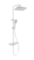Душевая стойка со смесителем Wonzon & Woghand Thermoklick WW-B3098-A-MW белая матовая с термостатом