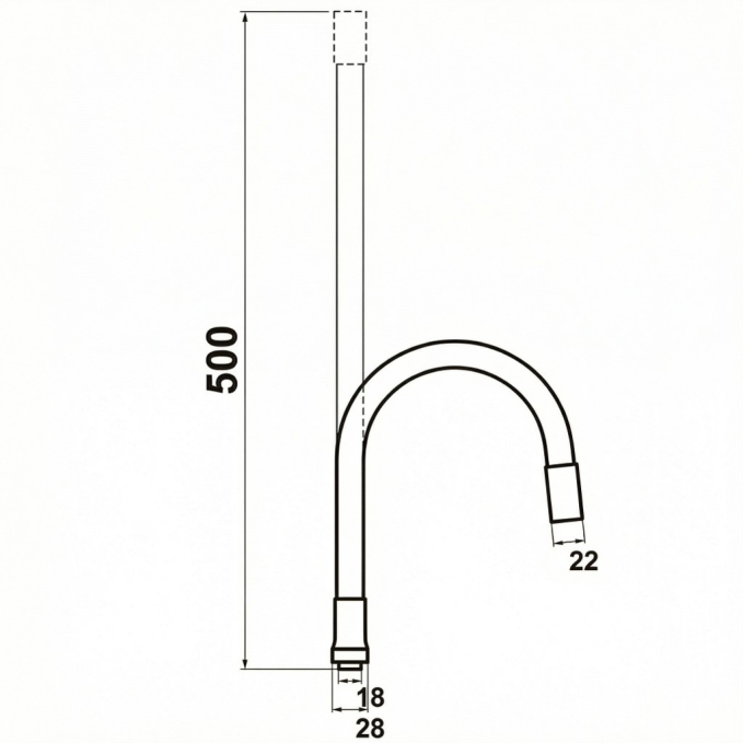 Излив гибкий Esko EH401BgS бежевый Излив гибкий Esko EH401BgS бежевый