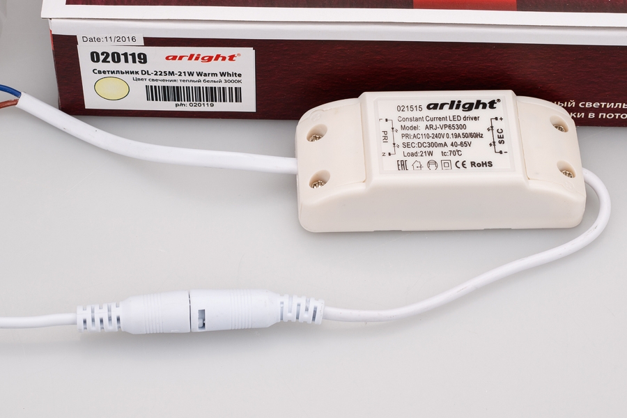 Светильник DL-225M-21W Warm White, Arlight, 020119 Светильник DL-225M-21W Warm White, Arlight, 020119
