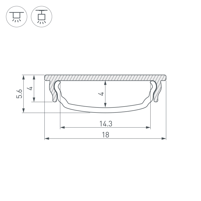 Профиль ARH-BENT-W18-2000 ANOD BLACK, Arlight, 039588, изображение 7 Профиль ARH-BENT-W18-2000 ANOD BLACK, Arlight, 039588, изображение 7