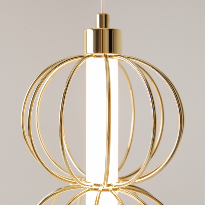 Подвесной светильник Золотая клетка / Golden Cage 3000К 17Вт, MOD216PL-L10G3K, изображение 5 Подвесной светильник Золотая клетка / Golden Cage 3000К 17Вт, MOD216PL-L10G3K, изображение 5