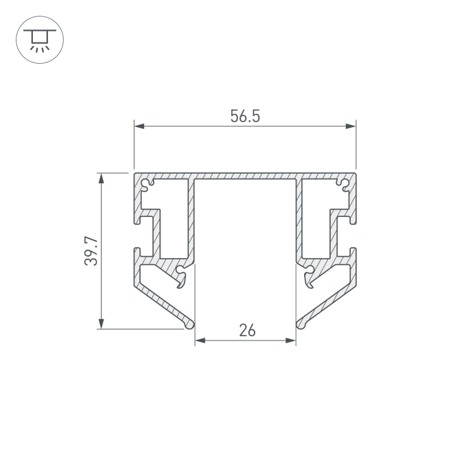 Профиль-держатель MAG-STRETCH-25-2000 (5LN), Arlight, 056188, изображение 3 Профиль-держатель MAG-STRETCH-25-2000 (5LN), Arlight, 056188, изображение 3