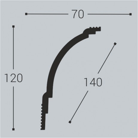 Карниз Bello Deco К18 120-70