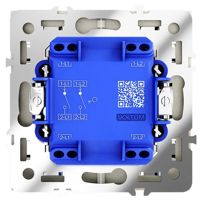 Выключатель встраиваемый VOLTUM S70 двухклавишный 10А, (шелк), Voltum, VLS020104 Выключатель встраиваемый VOLTUM S70 двухклавишный 10А, (шелк), Voltum, VLS020104