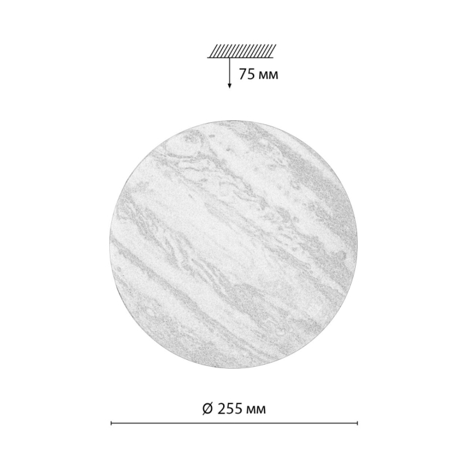 Светильник LED 18Вт 4000К D255 IP43 JUPITER PALE SN 122 СОНЕКС 7724/AL, схема товара Светильник LED 18Вт 4000К D255 IP43 JUPITER PALE SN 122 СОНЕКС 7724/AL, схема товара