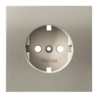 Накладка для розетки с заземлением, S70 Metal (никель), Voltum, VLSM000611