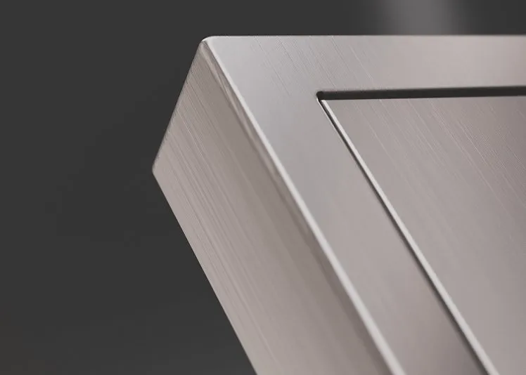 Накладка для розетки с заземлением, S70 Metal (никель), Voltum, VLSM000611