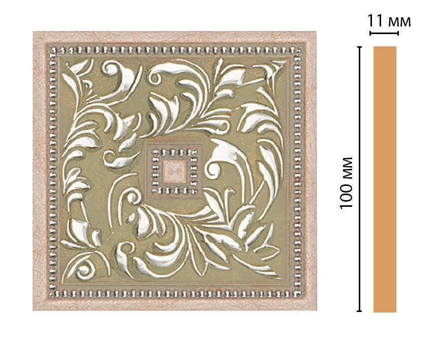 Вставка цветная Decomaster 156-2-59, 100x100x11 мм Вставка цветная Decomaster 156-2-59, 100x100x11 мм