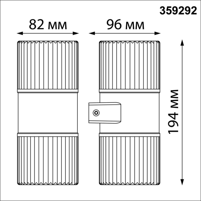 Светильник ландшафтный настенный IP65 LED 14W 4000K 175-265V ESTIMA STREET NT24 720 NOVOTECH 359292, схема товара Светильник ландшафтный настенный IP65 LED 14W 4000K 175-265V ESTIMA STREET NT24 720 NOVOTECH 359292, схема товара