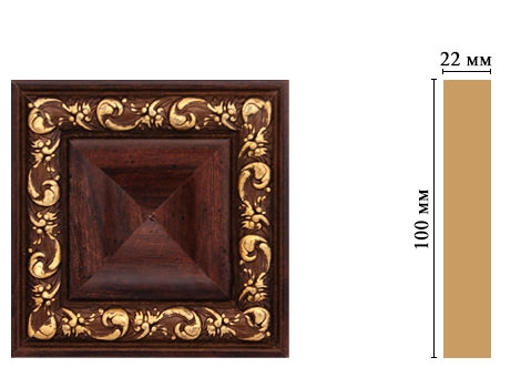 Вставка цветная Decomaster D207-1084, 100x100x22 мм Вставка цветная Decomaster D207-1084, 100x100x22 мм