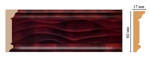 Карниз, плинтус потолочный Decomaster D219-62, 60x17x2400 мм