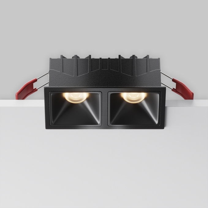Встраиваемый светильник Альфа / Alfa LED 20 Вт 3000 К 50°, DL043-02-10W3K-SQ-B-1, изображение 2 Встраиваемый светильник Альфа / Alfa LED 20 Вт 3000 К 50°, DL043-02-10W3K-SQ-B-1, изображение 2