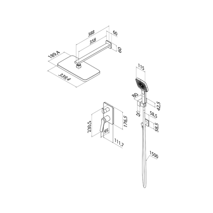 Душевой гарнитур Iddis Parker PARSB02i67P Душевой гарнитур Iddis Parker PARSB02i67P