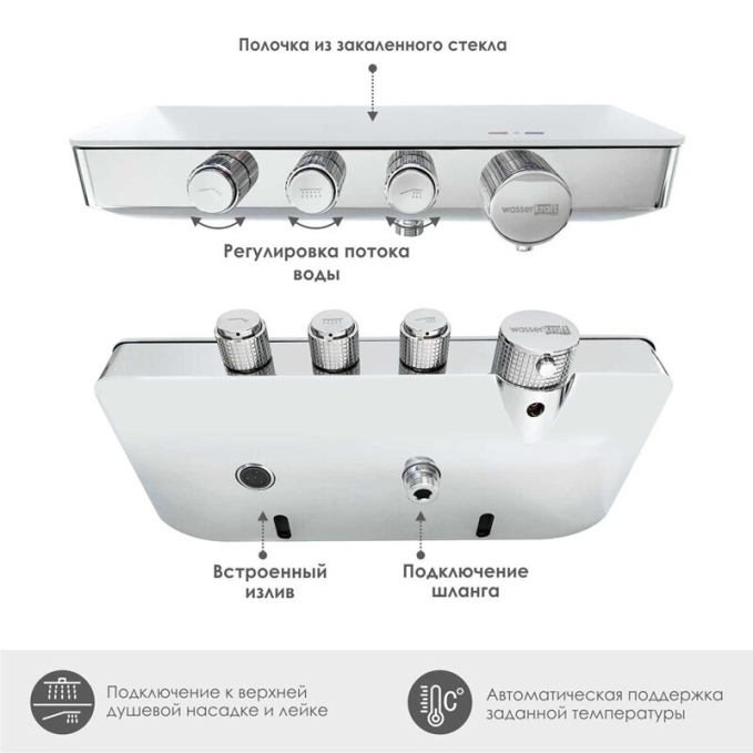 Душевая система WasserKRAFT  A8599.090.116.010.127.011 T