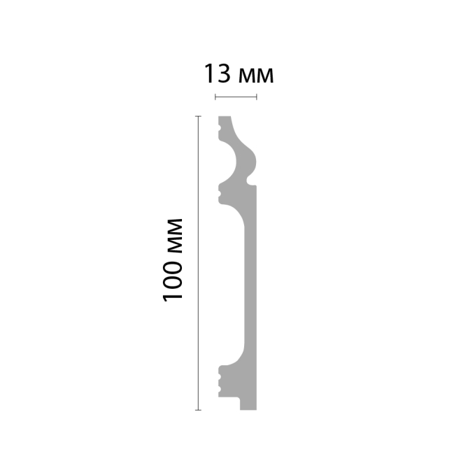 Плинтус Decomaster D010 ДМ, 100x13x2000 мм Плинтус Decomaster D010 ДМ, 100x13x2000 мм