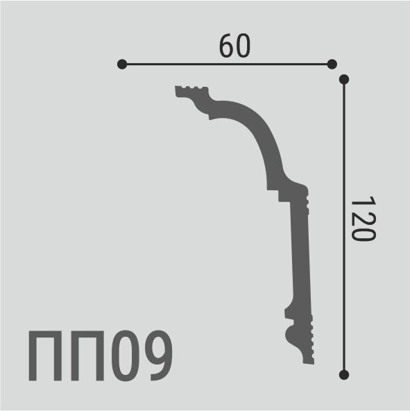 Карниз Де-Багет XPS Polymer ПП 09 120/60 Карниз Де-Багет XPS Polymer ПП 09 120/60