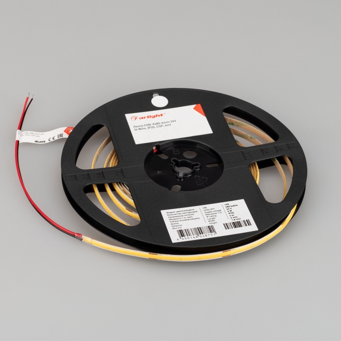 Светодиодная лента COB-X480-6mm 24V Day4000 (6 W/m, IP20, CSP, 4m), Arlight, 039053, изображение 4 Светодиодная лента COB-X480-6mm 24V Day4000 (6 W/m, IP20, CSP, 4m), Arlight, 039053, изображение 4