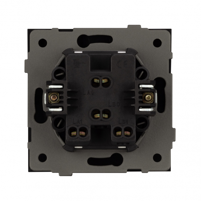 Механизм выключателя двухклавишный непроходной SWT-TENDO-MK02-PL-BK (230V, 10A), Arlight, 054059, изображение 3