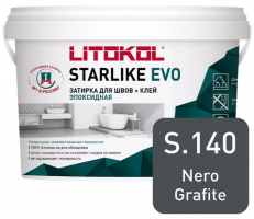 Затирка эпоксидная Litokol Starlike Evo S.140 Nero Grafite, 5 кг Затирка эпоксидная Litokol Starlike Evo S.140 Nero Grafite, 5 кг