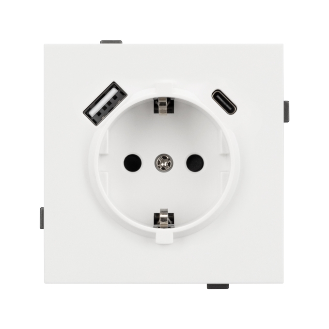 Механизм розетки с USB зарядкой SCT-TENDO-MUAC-SFPL-WH (230V, 16A), Arlight, 054610, изображение 3 Механизм розетки с USB зарядкой SCT-TENDO-MUAC-SFPL-WH (230V, 16A), Arlight, 054610, изображение 3