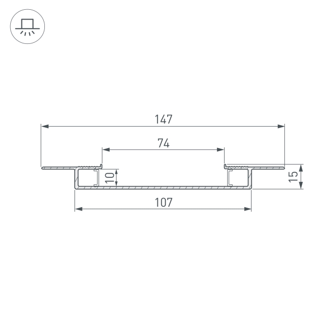 Профиль FANTOM-W75-DUAL-2000 WHITE, Arlight, 039946, изображение 5 Профиль FANTOM-W75-DUAL-2000 WHITE, Arlight, 039946, изображение 5