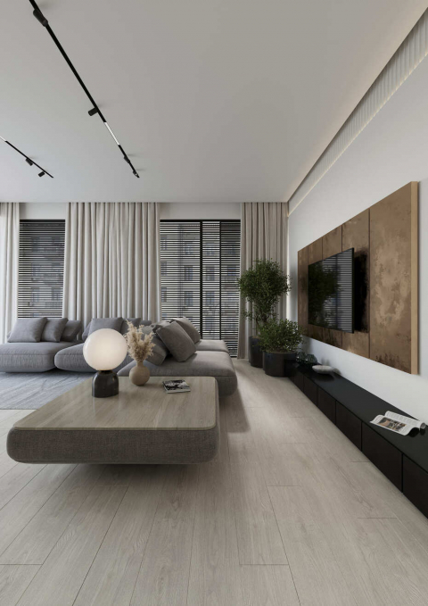 Каменный SPC ламинат AlixFloor City Line Дуб вельветовый серый, ALX1565-6