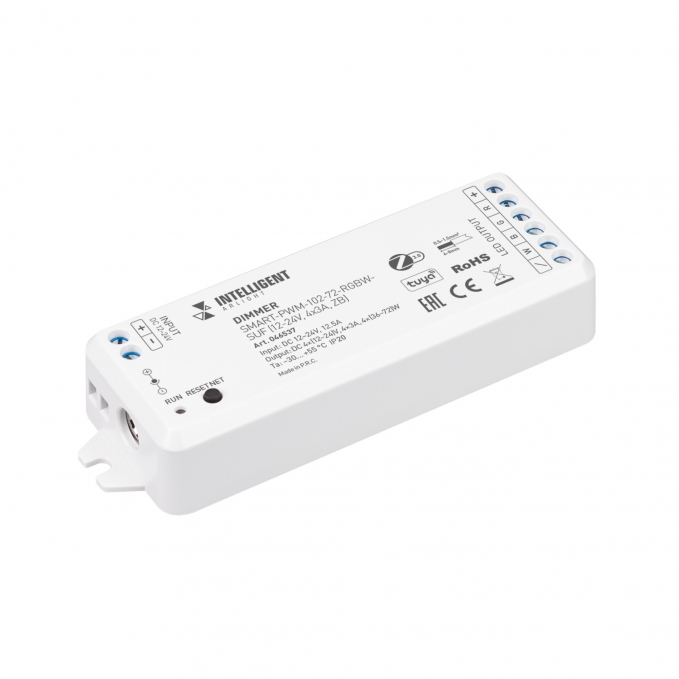 INTELLIGENT ARLIGHT Диммер SMART-PWM-102-72-RGBW-SUF (12-24V, 4x3A, ZB), Arlight, 046537, изображение 1 INTELLIGENT ARLIGHT Диммер SMART-PWM-102-72-RGBW-SUF (12-24V, 4x3A, ZB), Arlight, 046537, изображение 1