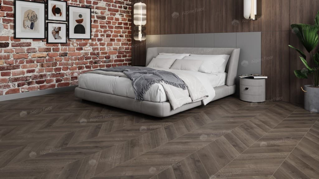 Кварцвиниловая плитка Alpine Floor Chevron Alpine LVT Дуб Антарес, ECO 20-9 Кварцвиниловая плитка Alpine Floor Chevron Alpine LVT Дуб Антарес, ECO 20-9