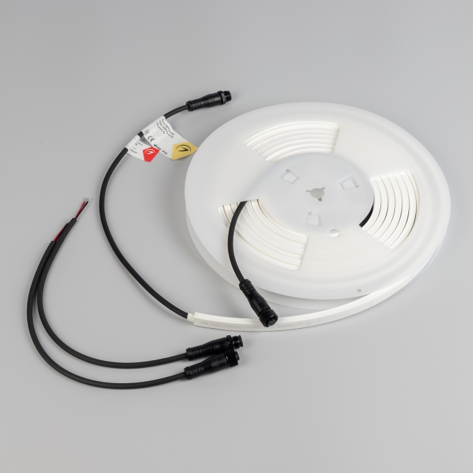 Светодиодная лента герметичная WAVE-SIDE-PU-A120-06x12mm 24V Warm3500 (8 W/m, IP68, 5m, wire x2), Arlight, 050418, изображение 4 Светодиодная лента герметичная WAVE-SIDE-PU-A120-06x12mm 24V Warm3500 (8 W/m, IP68, 5m, wire x2), Arlight, 050418, изображение 4