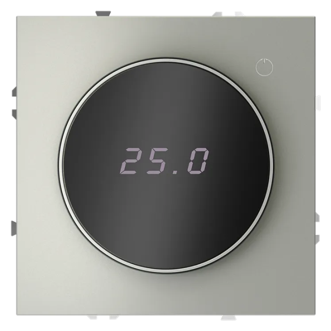 Терморегулятор электронный VOLTUM S70 с индикацией и датчиком, для теплого пола, (сталь), Voltum, VLS070105