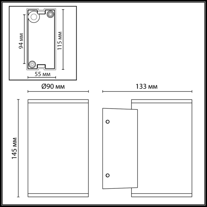 Светильник IP65 LED 12W 696Лм 60° 3000K 85-265V LONG NATURE ODL25 683 ODEON LIGHT 7142/12WL, схема товара Светильник IP65 LED 12W 696Лм 60° 3000K 85-265V LONG NATURE ODL25 683 ODEON LIGHT 7142/12WL, схема товара