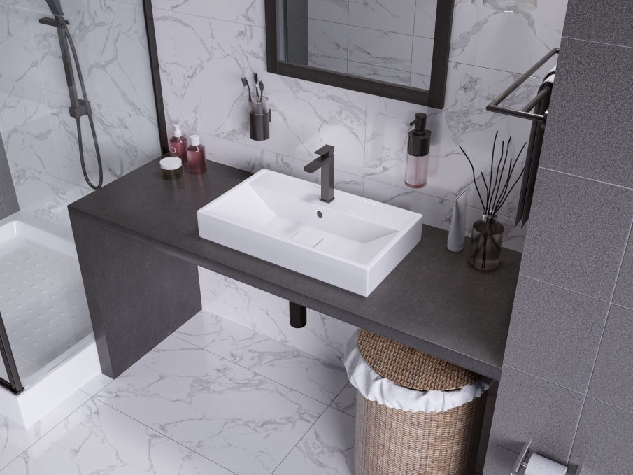 Накладная раковина Madera Malta 4627173210843 70 см белая глянцевая