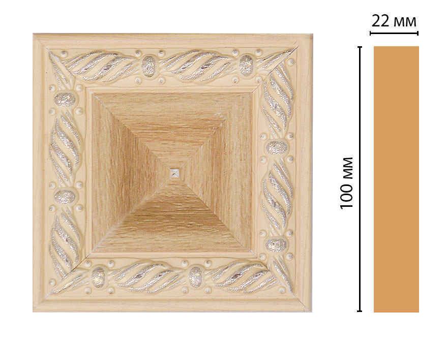 Вставка цветная Decomaster D207-11, 100x100x22 мм Вставка цветная Decomaster D207-11, 100x100x22 мм