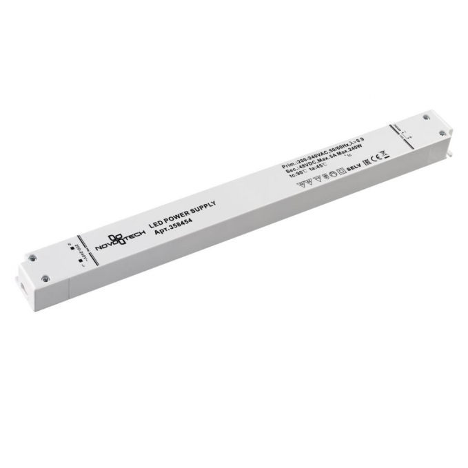 Выносной драйвер IP20 240W 48V DRIVE NT20 143 NOVOTECH 358454, изображение 1 Выносной драйвер IP20 240W 48V DRIVE NT20 143 NOVOTECH 358454, изображение 1