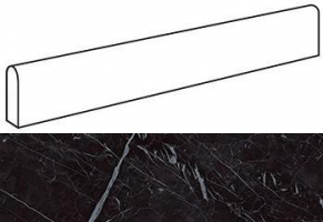 Плинтус Atlas Concorde Marvel Stone Nero Marquina Battiscopa Matt 7.2x60, ATDX Плинтус Atlas Concorde Marvel Stone Nero Marquina Battiscopa Matt 7.2x60, ATDX