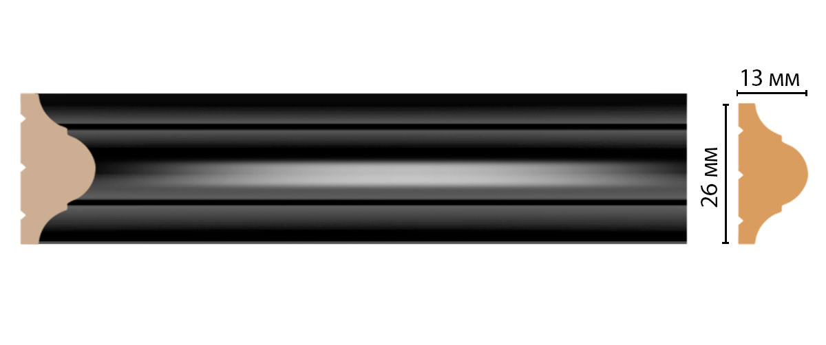 Молдинг Decomaster D001-195, 26x13x2400 мм Молдинг Decomaster D001-195, 26x13x2400 мм