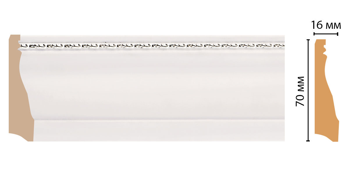 Плинтус напольный Decomaster 193-60 ДМ, 70x16x2400 мм