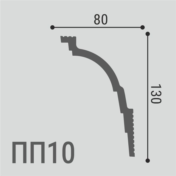 Карниз Де-Багет XPS Polymer ПП 10 130/80 Карниз Де-Багет XPS Polymer ПП 10 130/80