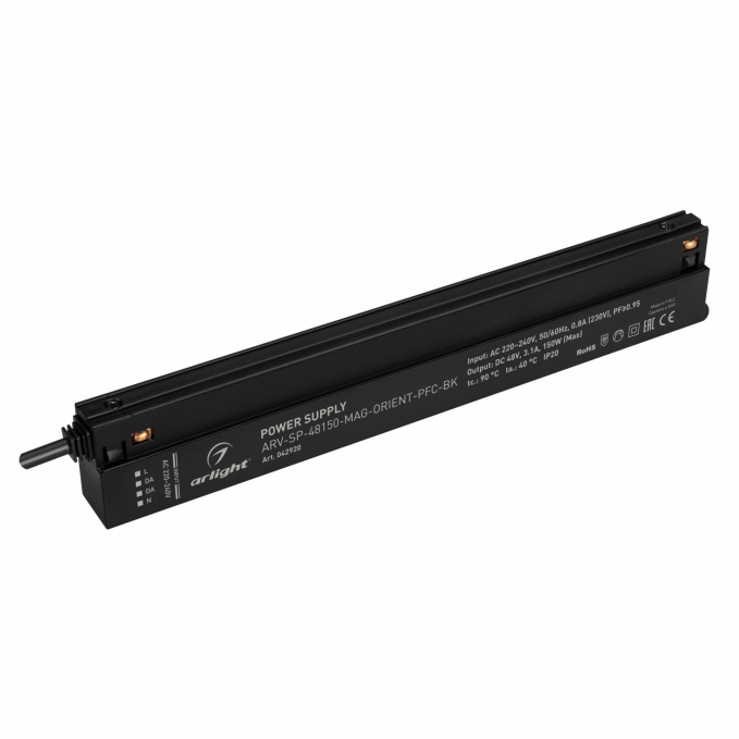 Блок питания ARV-SP-48150-MAG-ORIENT-PFC-BK (48V, 3.1A, 150W), Arlight, 042920, изображение 1 Блок питания ARV-SP-48150-MAG-ORIENT-PFC-BK (48V, 3.1A, 150W), Arlight, 042920, изображение 1
