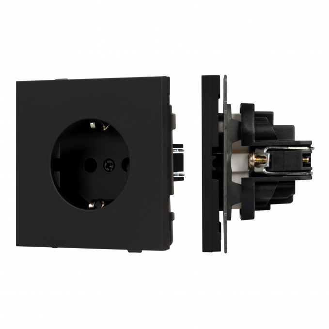 Механизм электрической розетки SCT-TENDO-MEU1-SFPL-BK (230V, 16A), Arlight, 054638, изображение 1