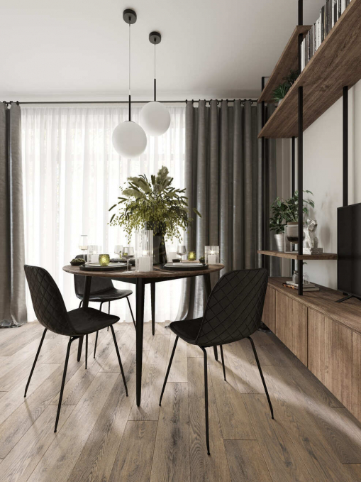 Каменный SPC ламинат AlixFloor City Line Дуб дымчатый темный, ALX3020-4 Каменный SPC ламинат AlixFloor City Line Дуб дымчатый темный, ALX3020-4