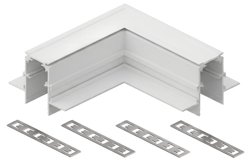 Соединитель угловой L-образный для треков встраиваемых ElDeko HSBL_0291, Hesby Lighting, HSBL_0291, изображение 1 Соединитель угловой L-образный для треков встраиваемых ElDeko HSBL_0291, Hesby Lighting, HSBL_0291, изображение 1