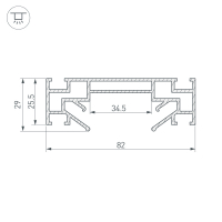 Профиль-держатель LGD-STRETCH-2TR-2000, Arlight, 040059