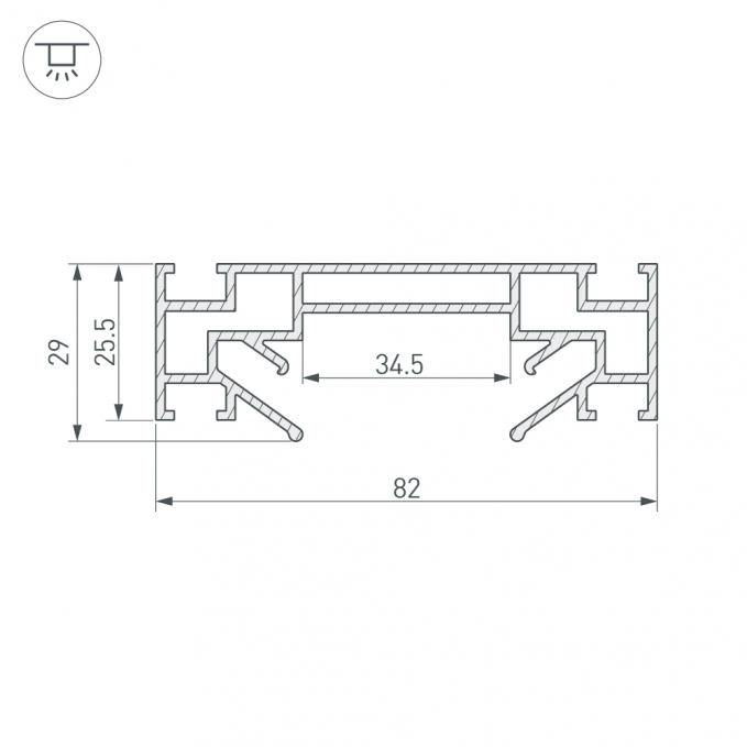 Профиль-держатель LGD-STRETCH-2TR-2000, Arlight, 040059, изображение 4 Профиль-держатель LGD-STRETCH-2TR-2000, Arlight, 040059, изображение 4