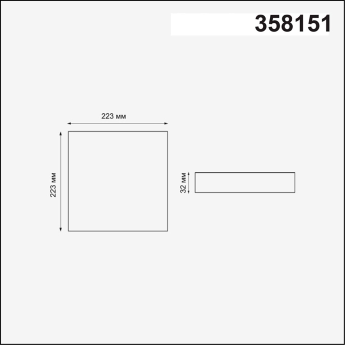 Встраиваемый светильник IP20 LED 3000K 24W 85 - 265V MON SPOT NT19 563 NOVOTECH 358151, схема товара Встраиваемый светильник IP20 LED 3000K 24W 85 - 265V MON SPOT NT19 563 NOVOTECH 358151, схема товара