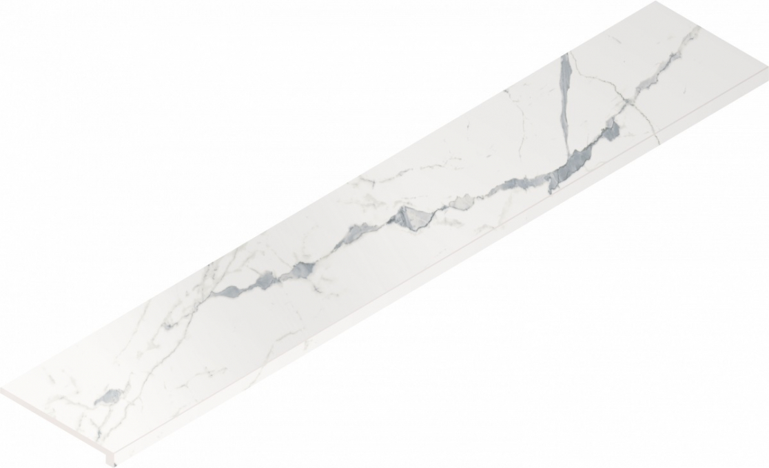 Ступень Italon Stellaris Statuario White фронтальная 33x160, 620070002612 Ступень Italon Stellaris Statuario White фронтальная 33x160, 620070002612